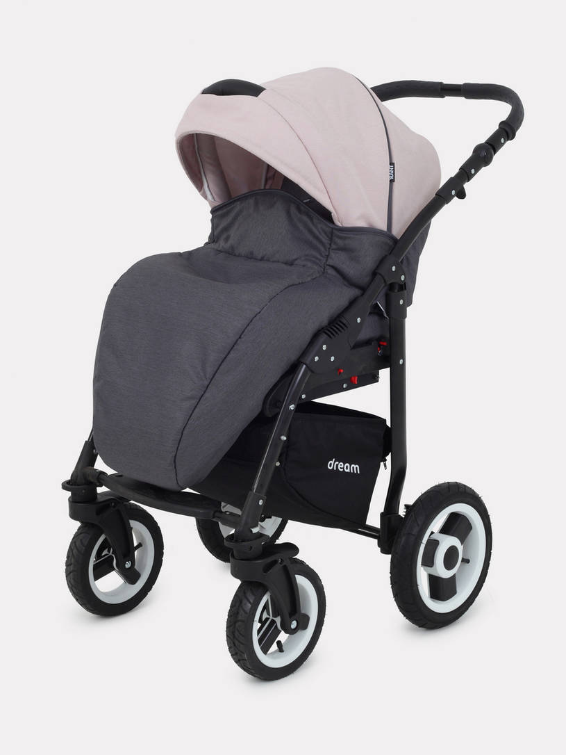 Коляска 2 в 1 Rant Dream 03 серый-розовый