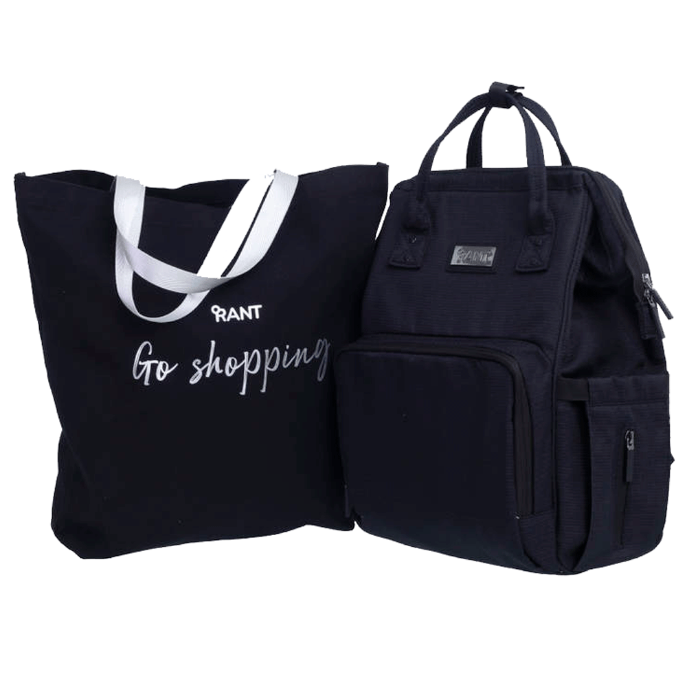 Сумка для мамы + шоппер Rant Shopping Set midnight black