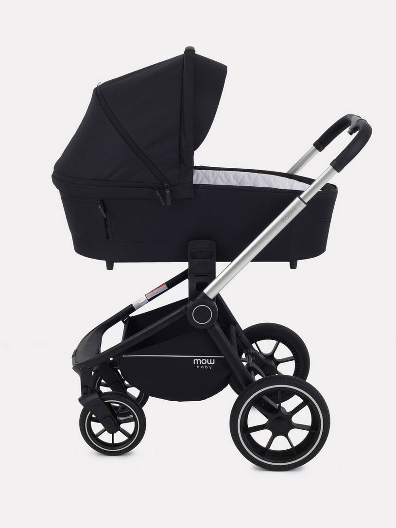 Коляска 2 в 1 MOWBaby ZOOM PU RA086 Silver Black