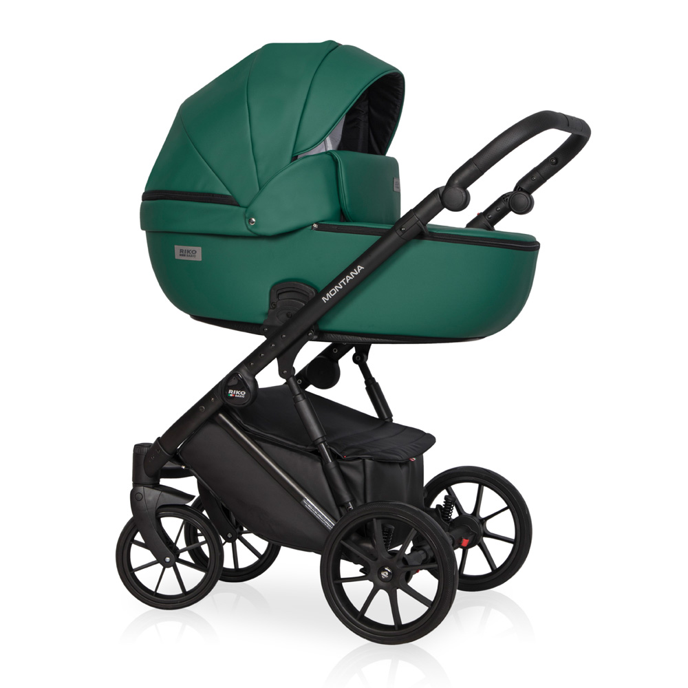 Коляска 3 в 1 Riko Basic Montana Ecco 13 Emerald зеленый