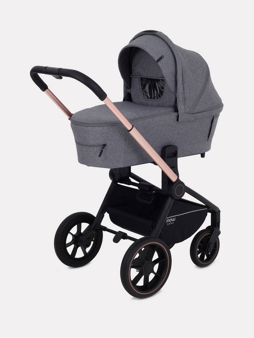 Коляска 2 в 1 MOWBaby ZOOM PU RA086 Gold Grey