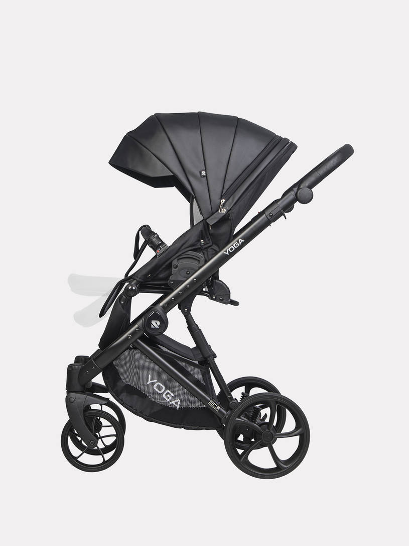Коляска 3 в 1 Riko Basic Yoga Ecco 12 Black, Черный