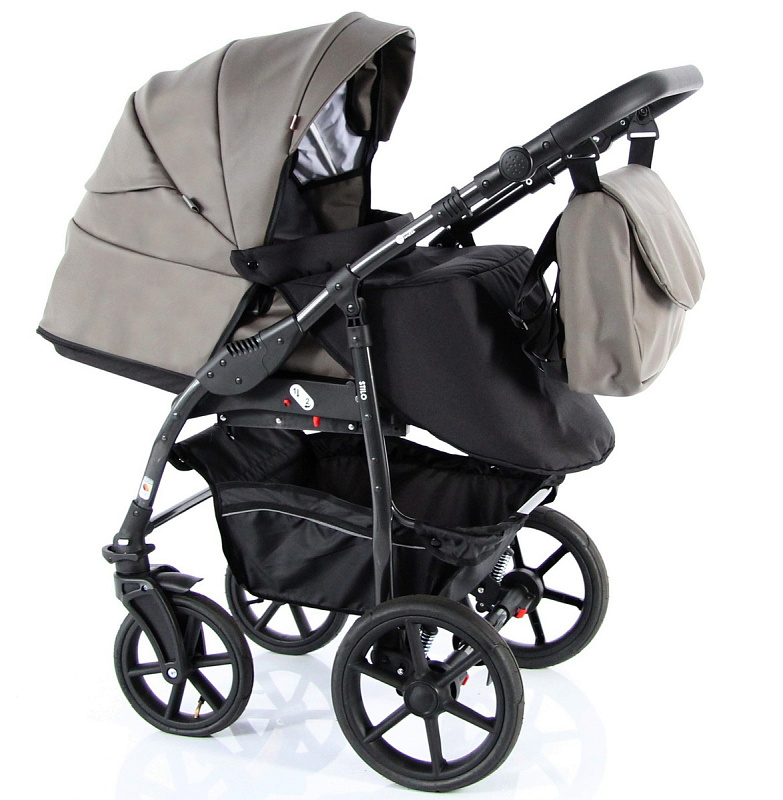 Детская коляска Sevillababy Stilo 2 в 1 St-02 т. серый экокожа