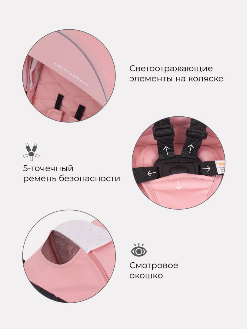 Коляска прогулочная RANT BEAT RA851 Cloud Pink