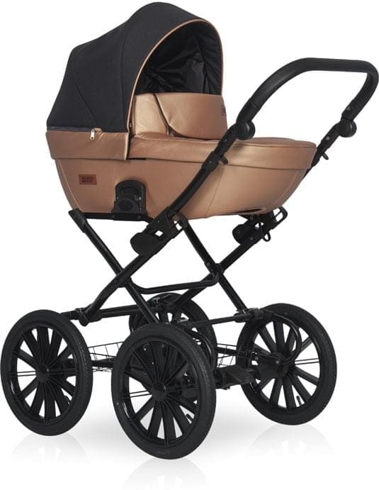 Коляска 2 в 1 Riko Basic Aicon Prestige 09 черно-золотистый