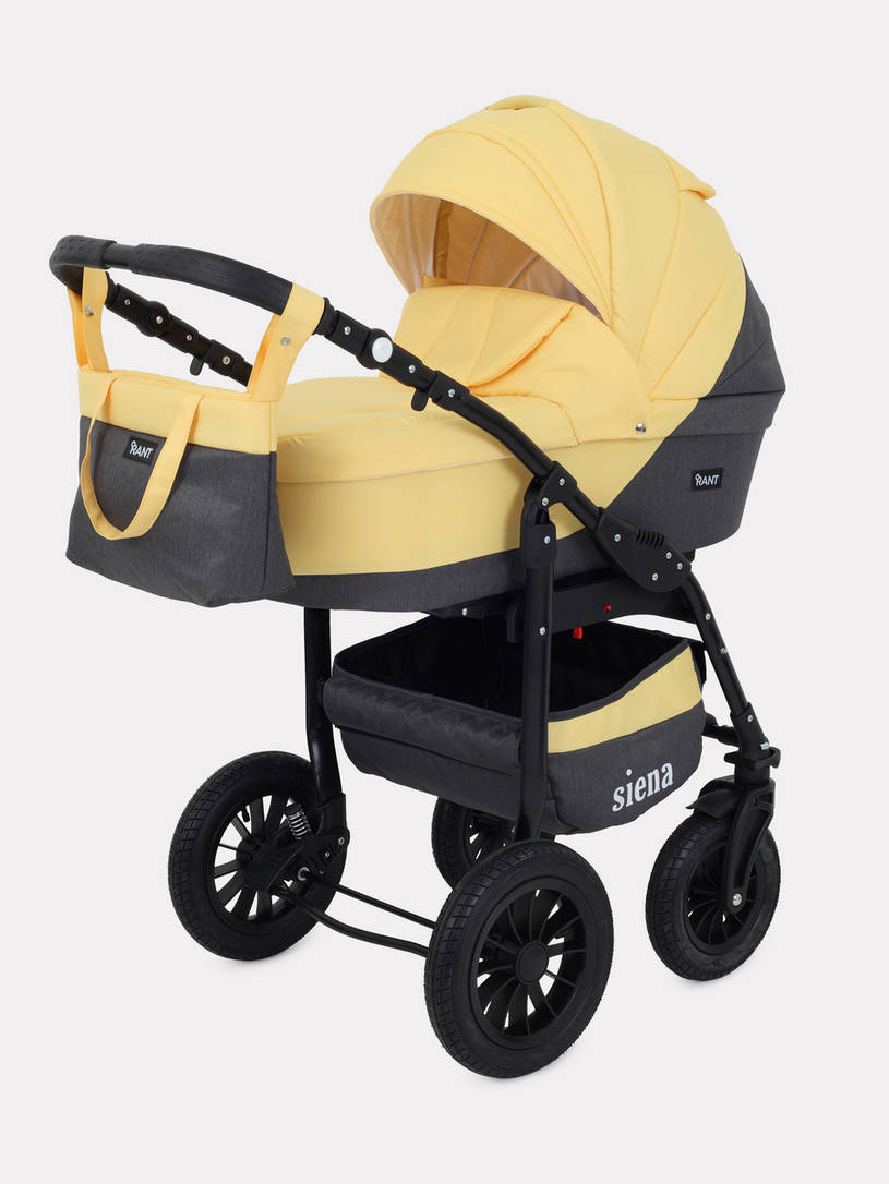 Коляска 2 в 1 Rant Siena 10 серый-желтый