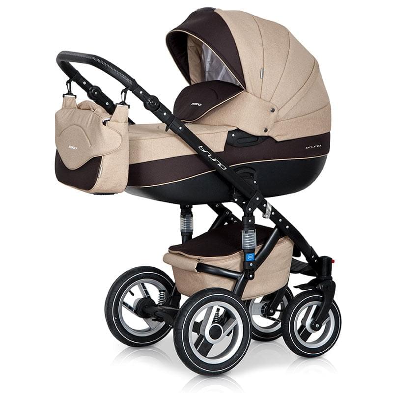 Коляска 3 в 1 Riko Bruno 04 бежево-шоколадный
