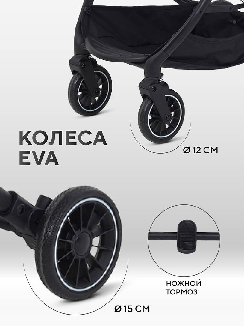 Коляска прогулочная Mowbaby Windy Black