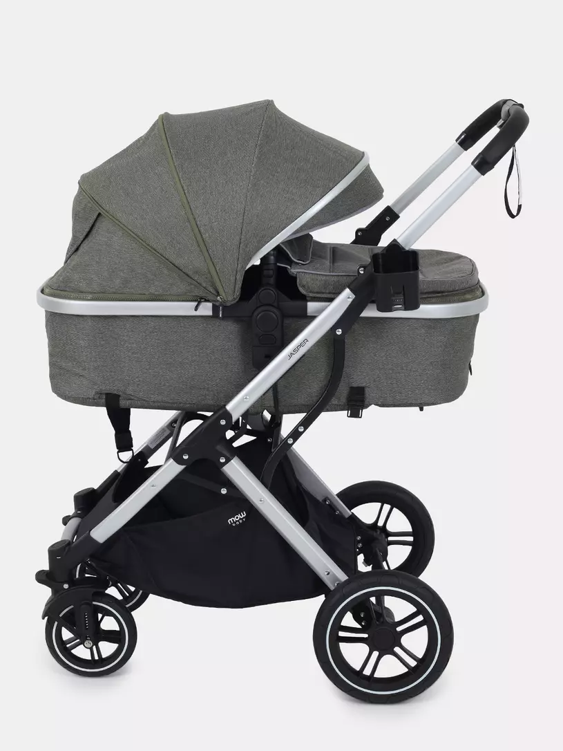 Коляска-трансформер 3 в 1 Mowbaby Jasper Silver green
