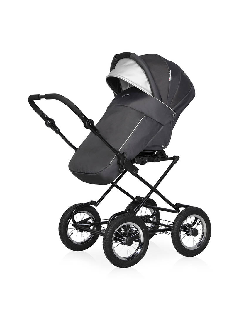 Коляска 2 в 1 Riko Basic Alfa Ecco Classic 01 серый