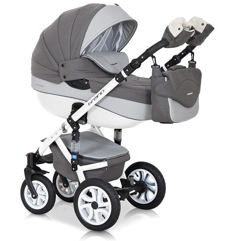 Коляска 2 в 1 Riko Bruno Ecco 17 серый