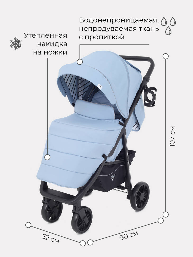 Коляска прогулочная Mowbaby Ride Blue 2022