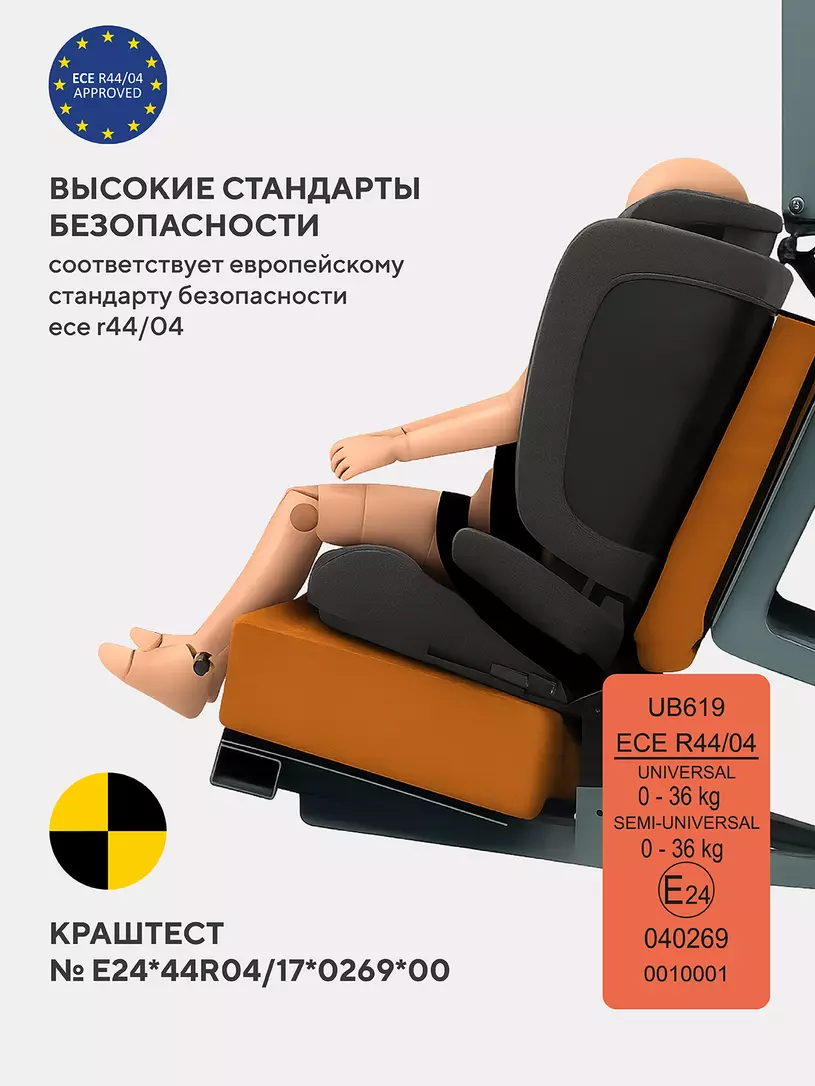 Автокресло Rant Nitro new isofix группа 0/1/2/3 (0-36 кг) Grey