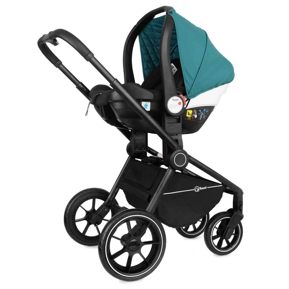 Коляска 3 в 1 Rant Senso Deep Malachite бирюзовый