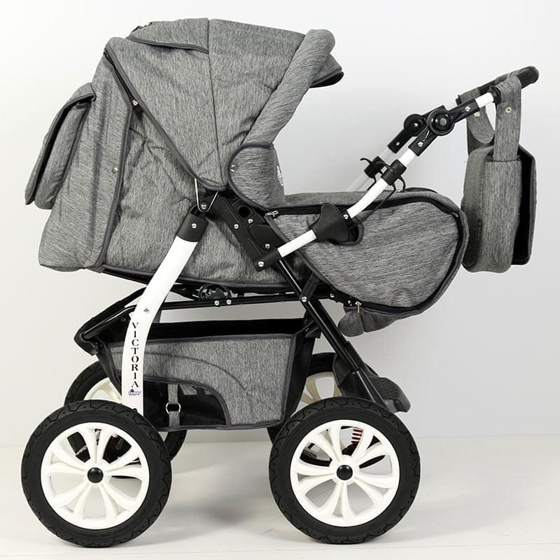 Коляска прогулочная Bart-Plast Victoria Prime PKL 02, цвет: черный джинс