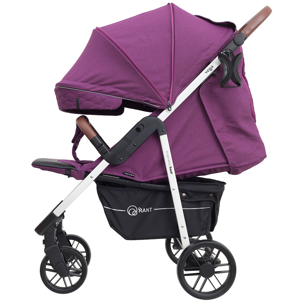 Коляска прогулочная Rant Vega Trends Lines purple (2021). Цвет: Фиолетовый