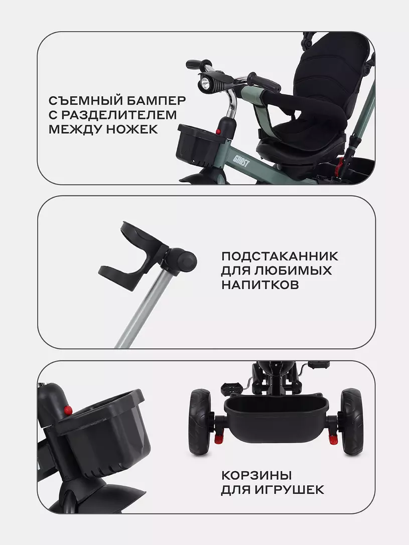 Велосипед 3-х колесный Rant basic Ghost Green