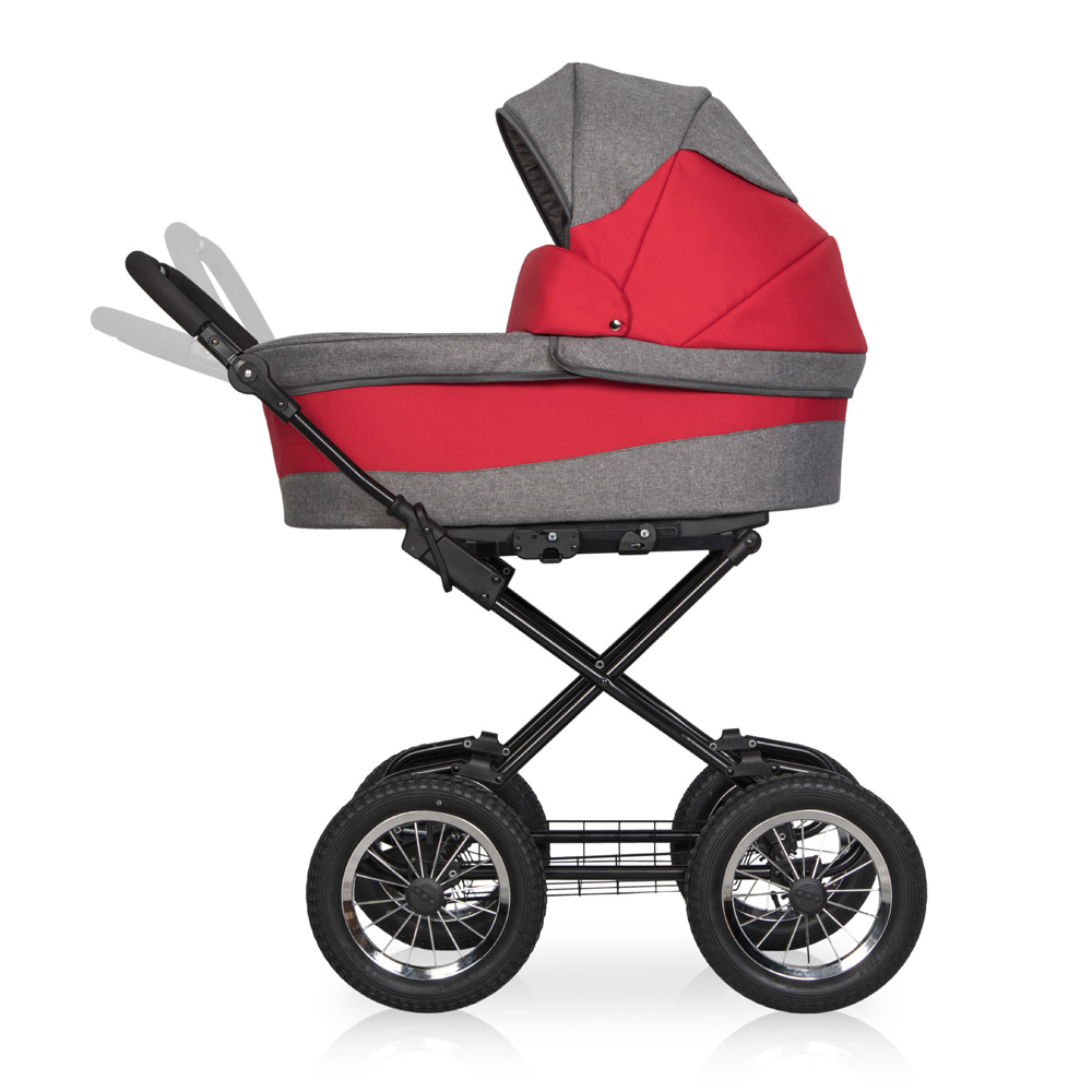 Коляска 2 в 1 Riko Basic Mario Classic 03 серый-красный