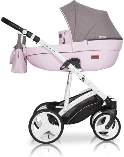Коляска 3 в 1 Riko Basic Aicon 05 серо-розовый