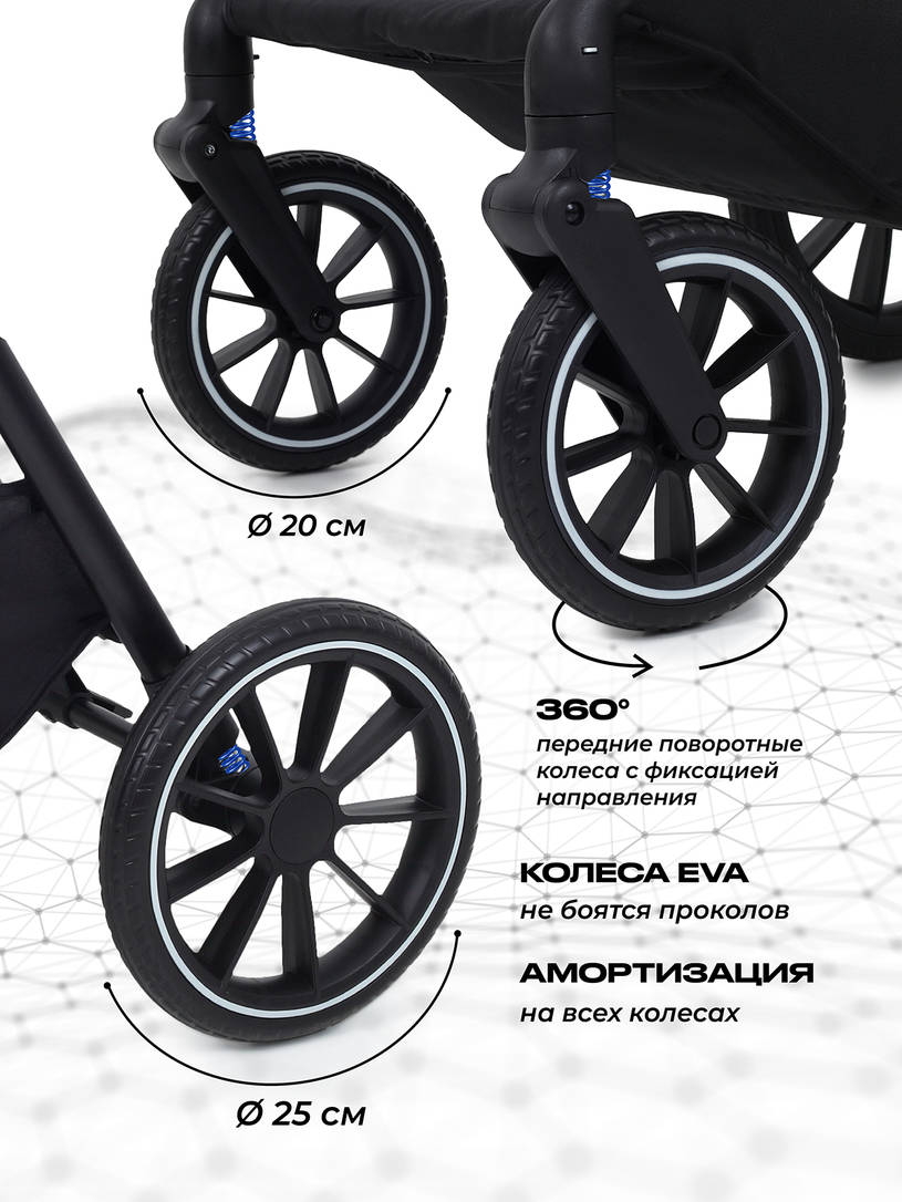 Коляска 2 в 1 Mowbaby Amber Coffee