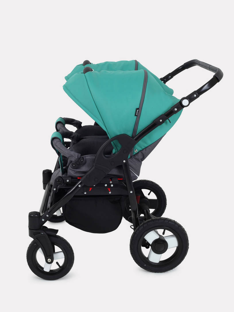 Коляска для двойни 2 в 1 Rant Dream Duo 08 серый-темно-зеленый