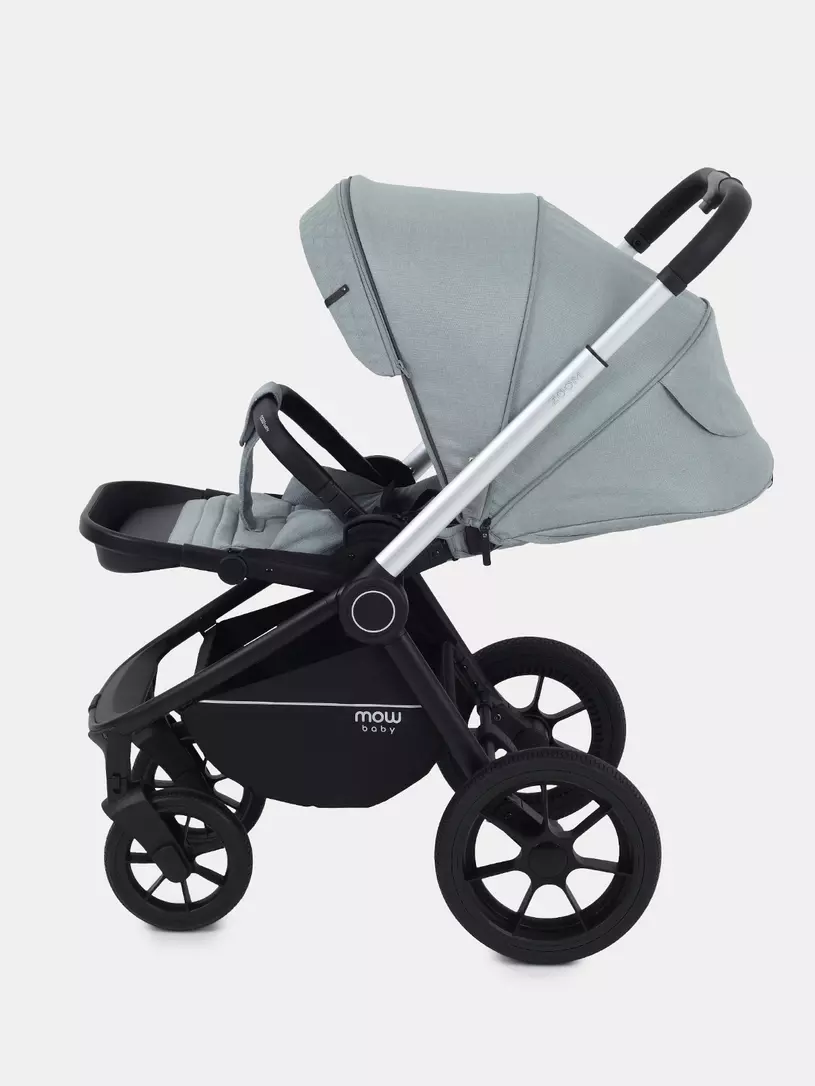 Коляска 3 в 1 Mowbaby Zoom Silver 2025 green tea