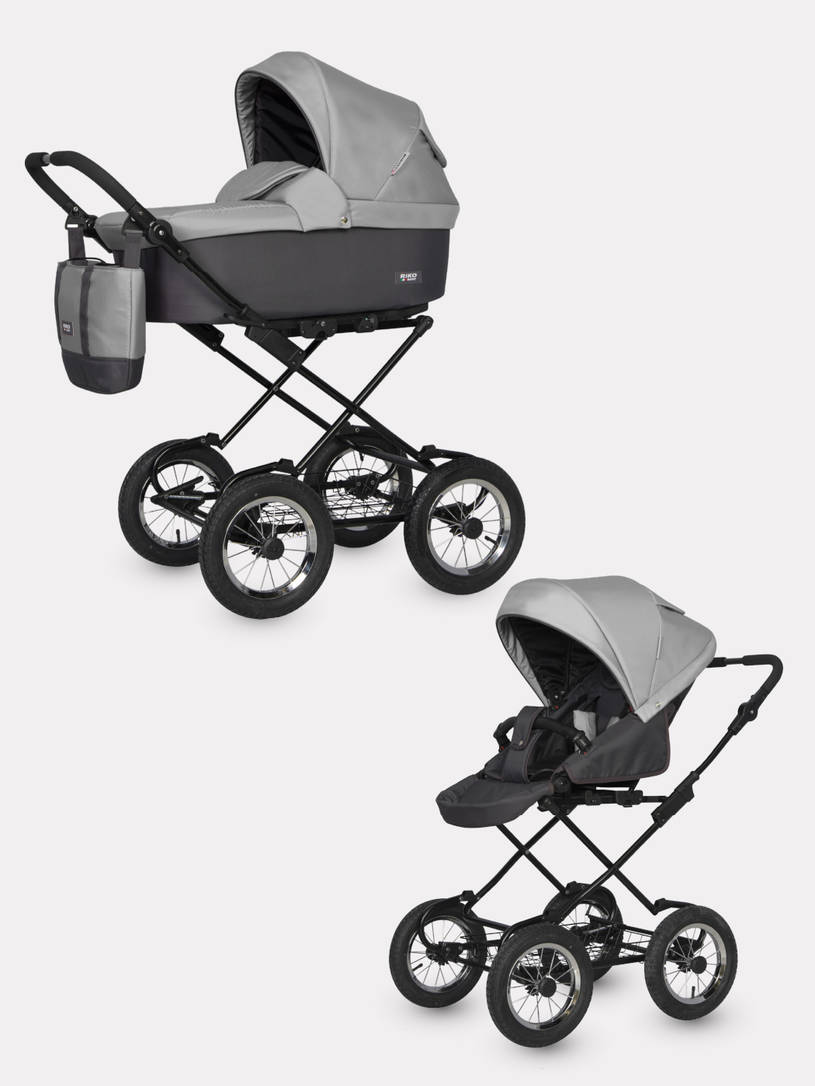Коляска 2 в 1 Riko Basic Bella 01 серый