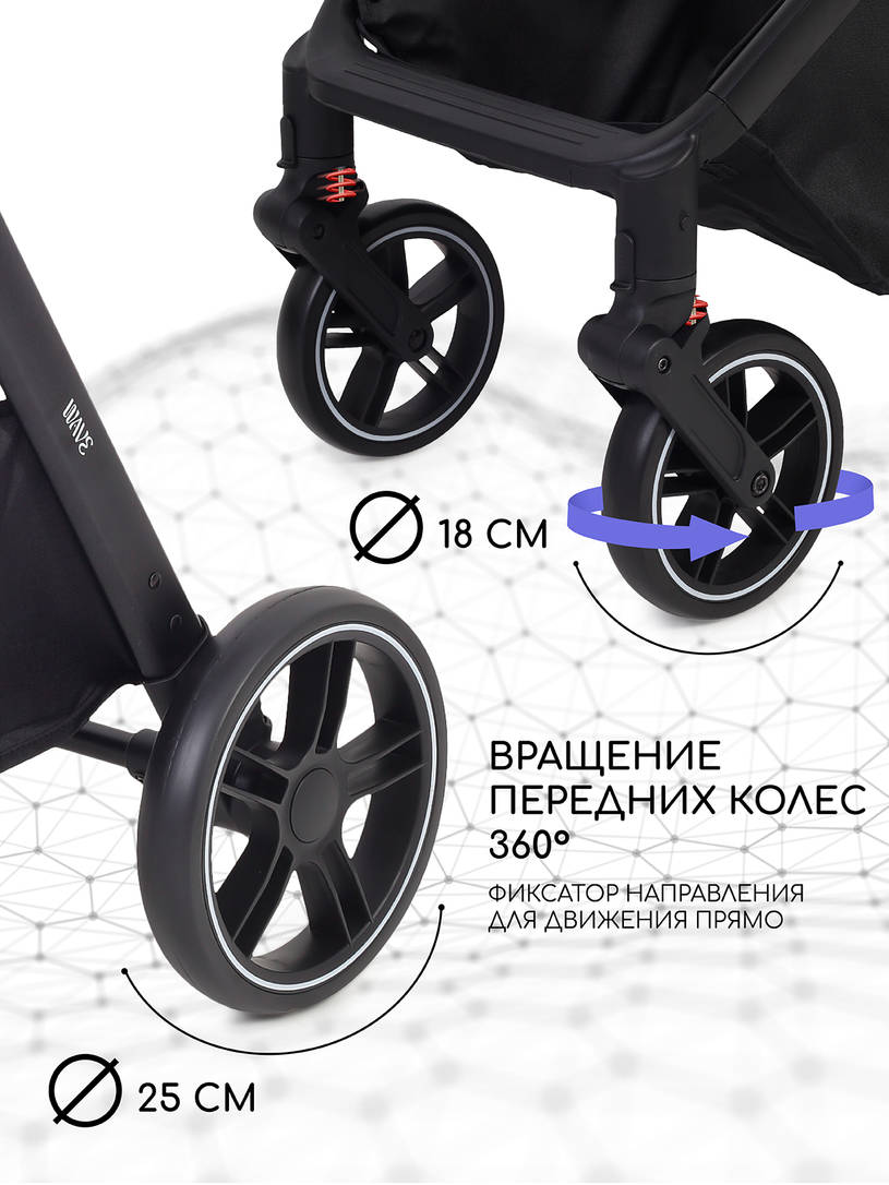 Коляска 2 в 1 Rant Basic Wave Black