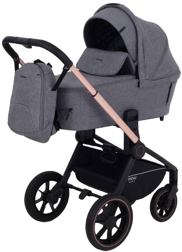 Коляска 3 в 1 MOWBaby ZOOM PU RA087 Gold Grey