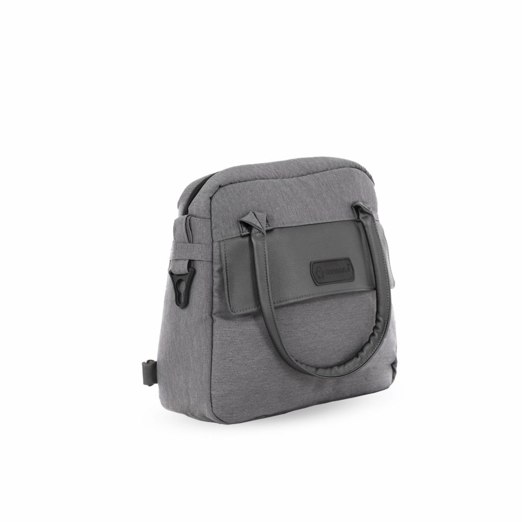 Коляска 2 в 1 Camarelo Ollio, Серый меланж / Темно-серая эко-кожа (01)