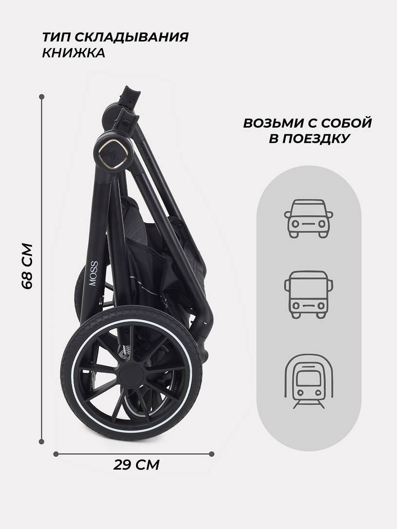 Коляска 2 в 1 Rant Moss 2025 Black