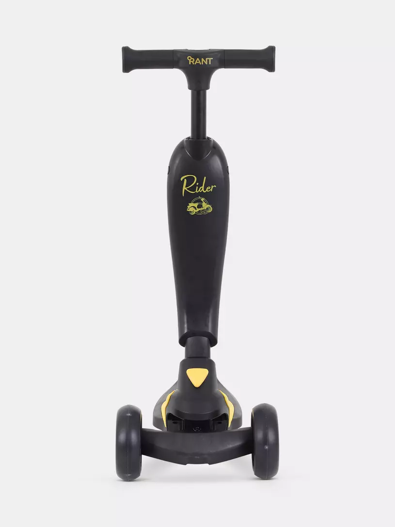 Cамокат 3-х колесный Rant Rider Plus black-yellow
