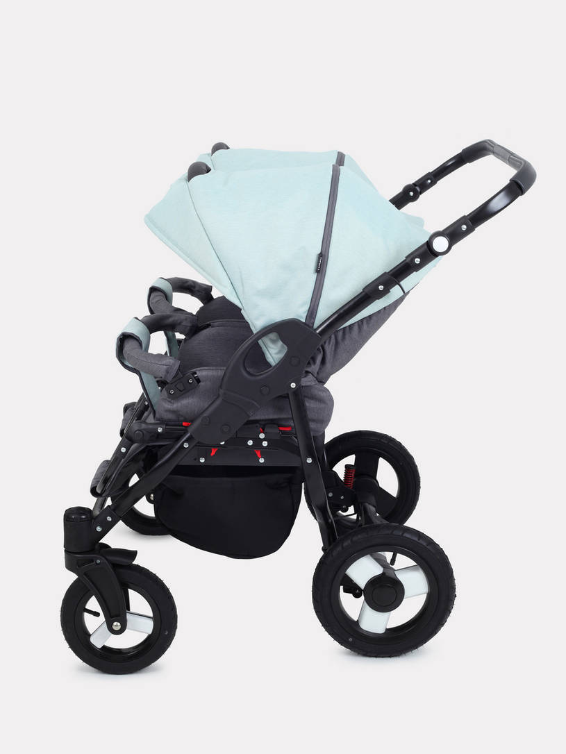 Коляска для двойни 2 в 1 Rant Dream Duo 04 серый-мятный