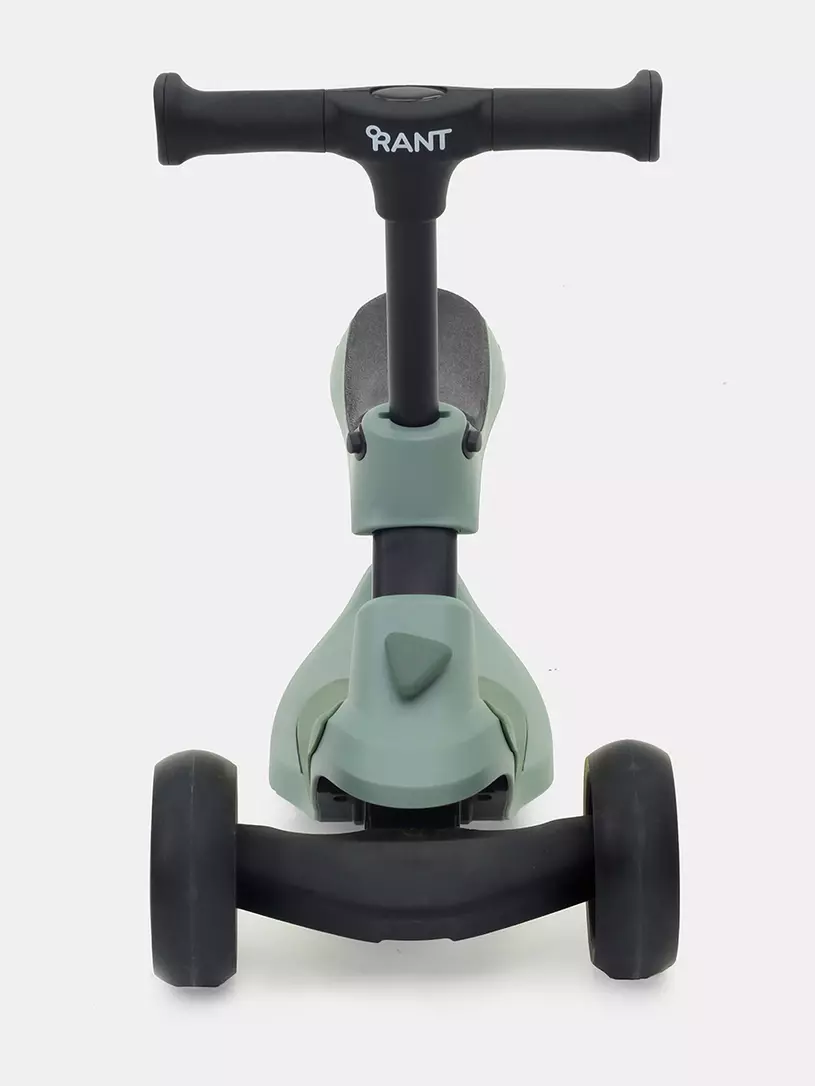 Беговел-самокат Rant Rider Plus со светящимися колесами зеленый