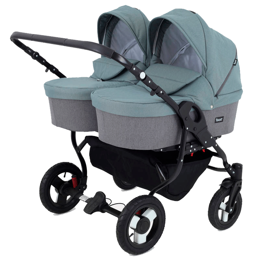 Коляска для двойни 2 в 1 Rant Dream Duo 06 серый-зеленый