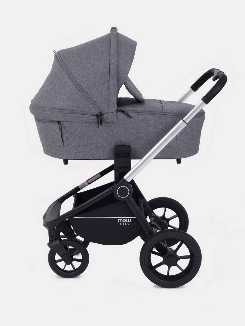 Коляска 3 в 1 Mowbaby Zoom Silver 2025 grey