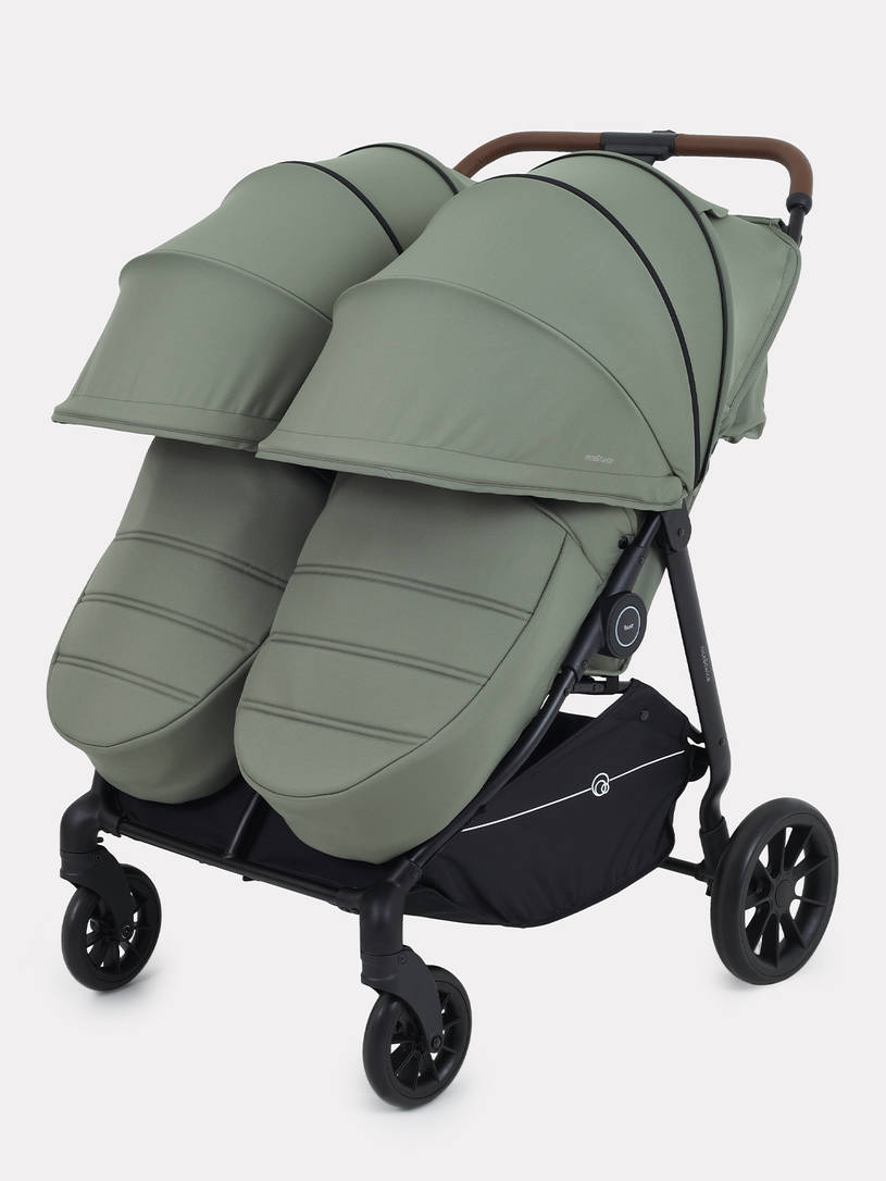 Коляска прогулочная для двойни Rant Twinny Olive 2025