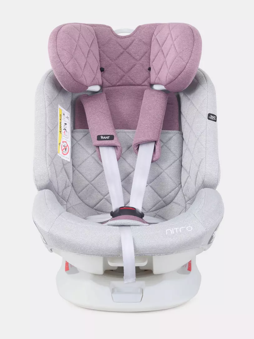 Автокресло Rant Nitro 0/1/2/3 (0-36 кг) Grey/Pink