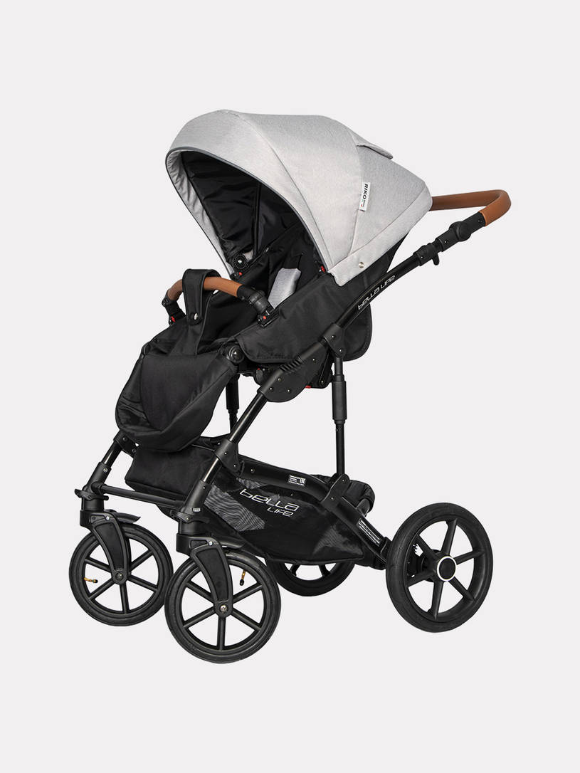 Коляска 2 в 1 Riko Basic Bella Life 01 Gray-Fox серый