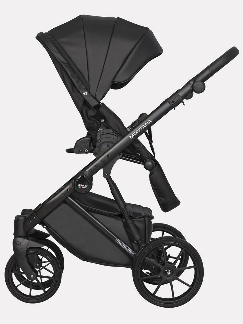 Коляска 2 в 1 Riko Basic Montana Ecco 12 Black черный
