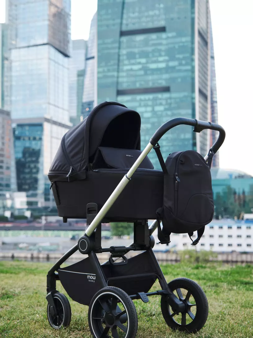 Коляска 3 в 1 MOWBaby ZOOM PU RA087 Gold Black