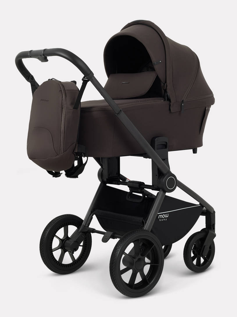 Коляска 3 в 1 Mowbaby Zoom PU Shine brown