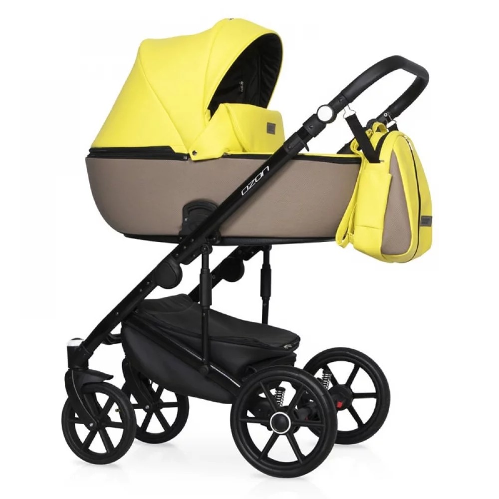Коляска 3 в 1 Riko Basic Ozon Ecco 26 лимонный-бежевый