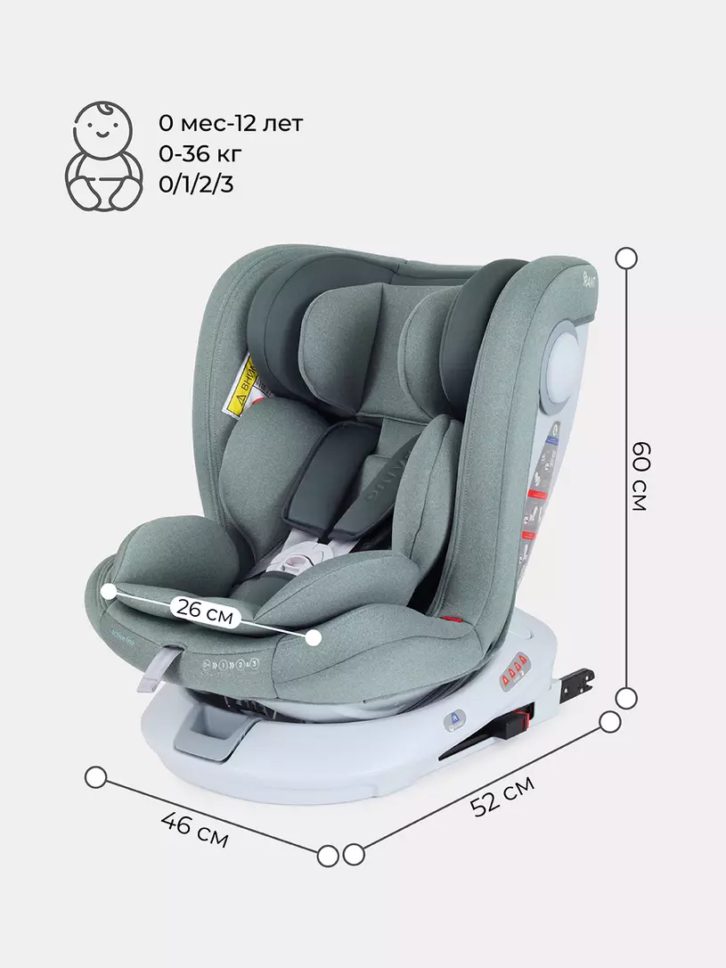 Автокресло Rant Drive Active line 0/1/2/3 (0-36 кг) Green