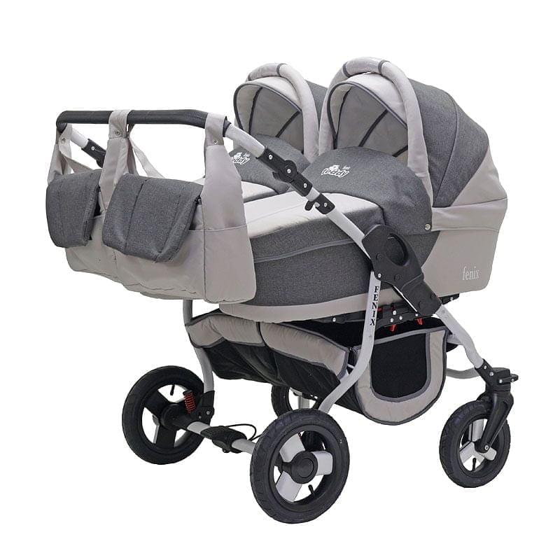 Коляска для двойни 2 в 1 Bart-Plast Fenix Duo 08 серый