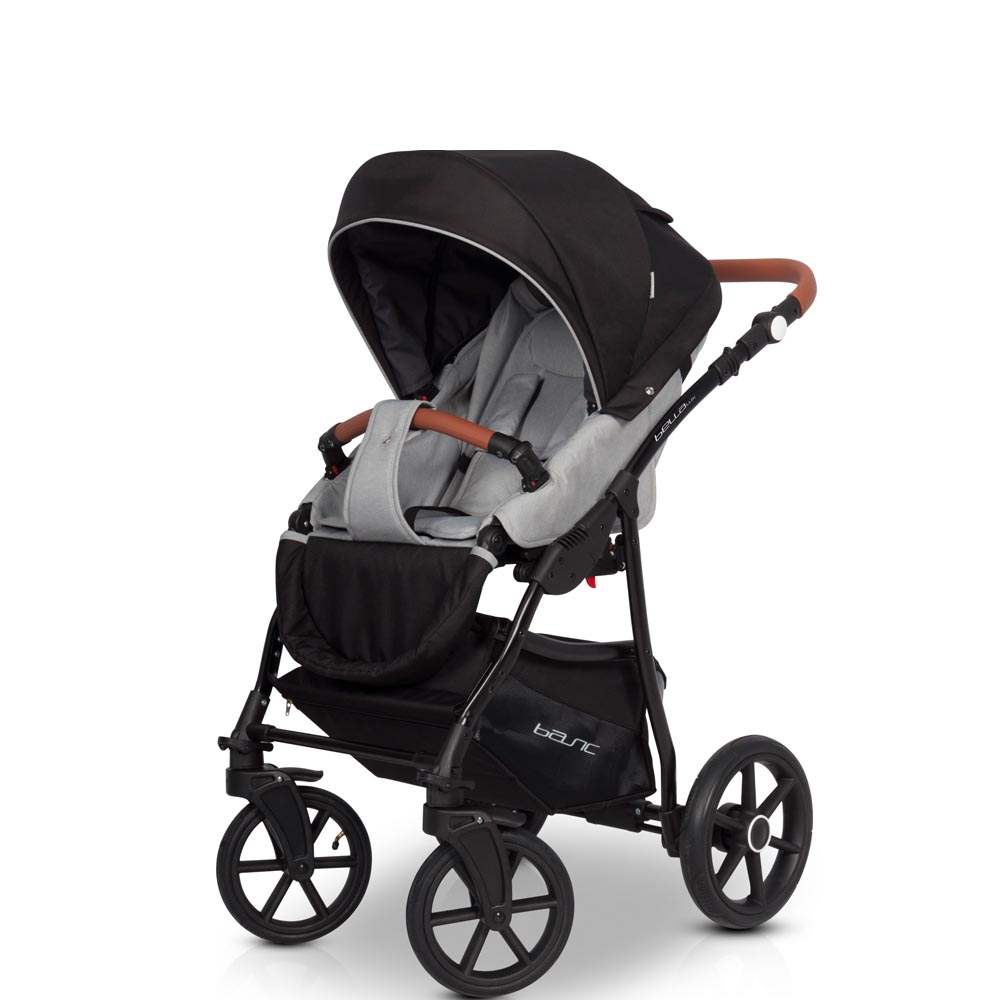 Коляска 3 в 1 Riko Basic Bella Lux 02 серый