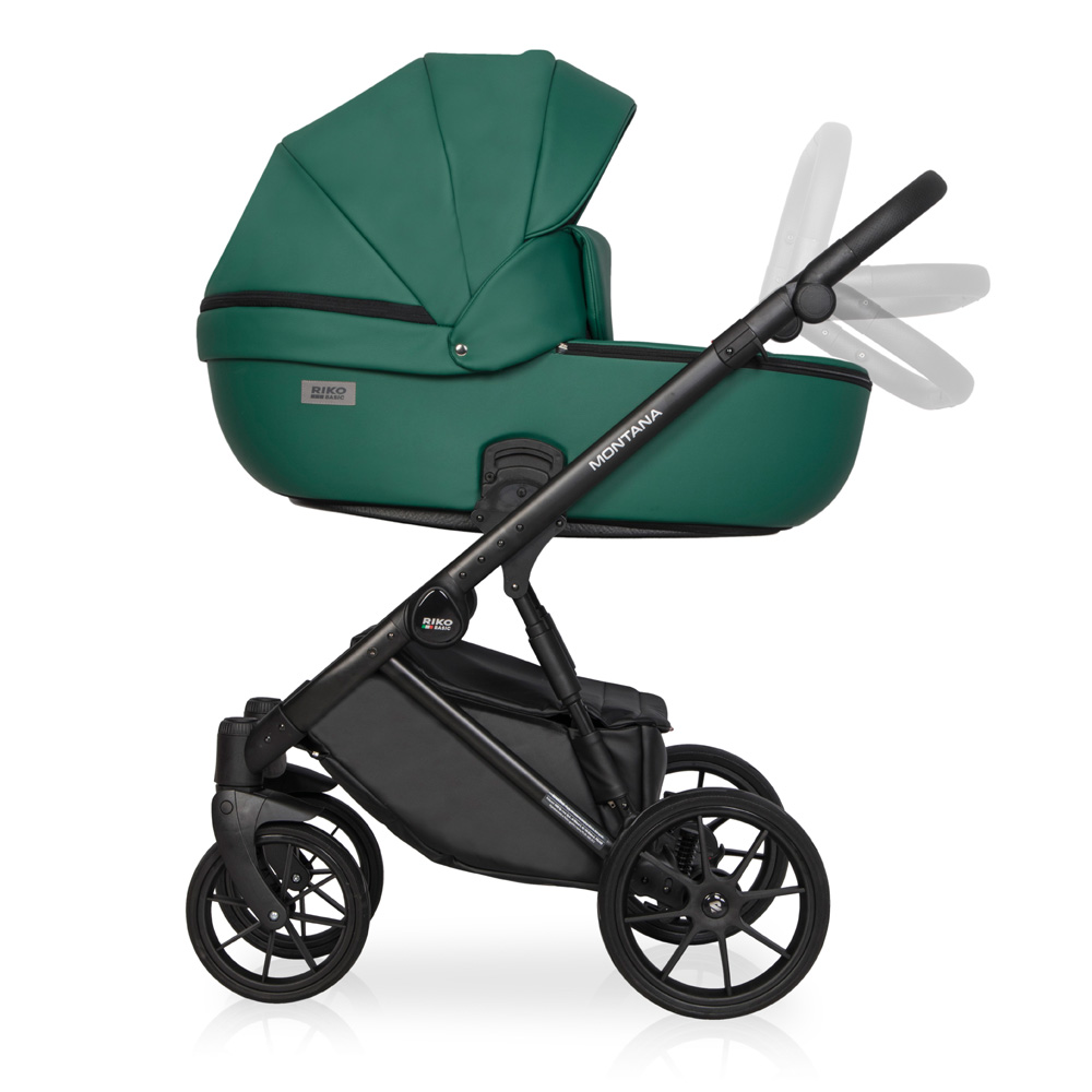 Коляска 3 в 1 Riko Basic Montana Ecco 13 Emerald зеленый
