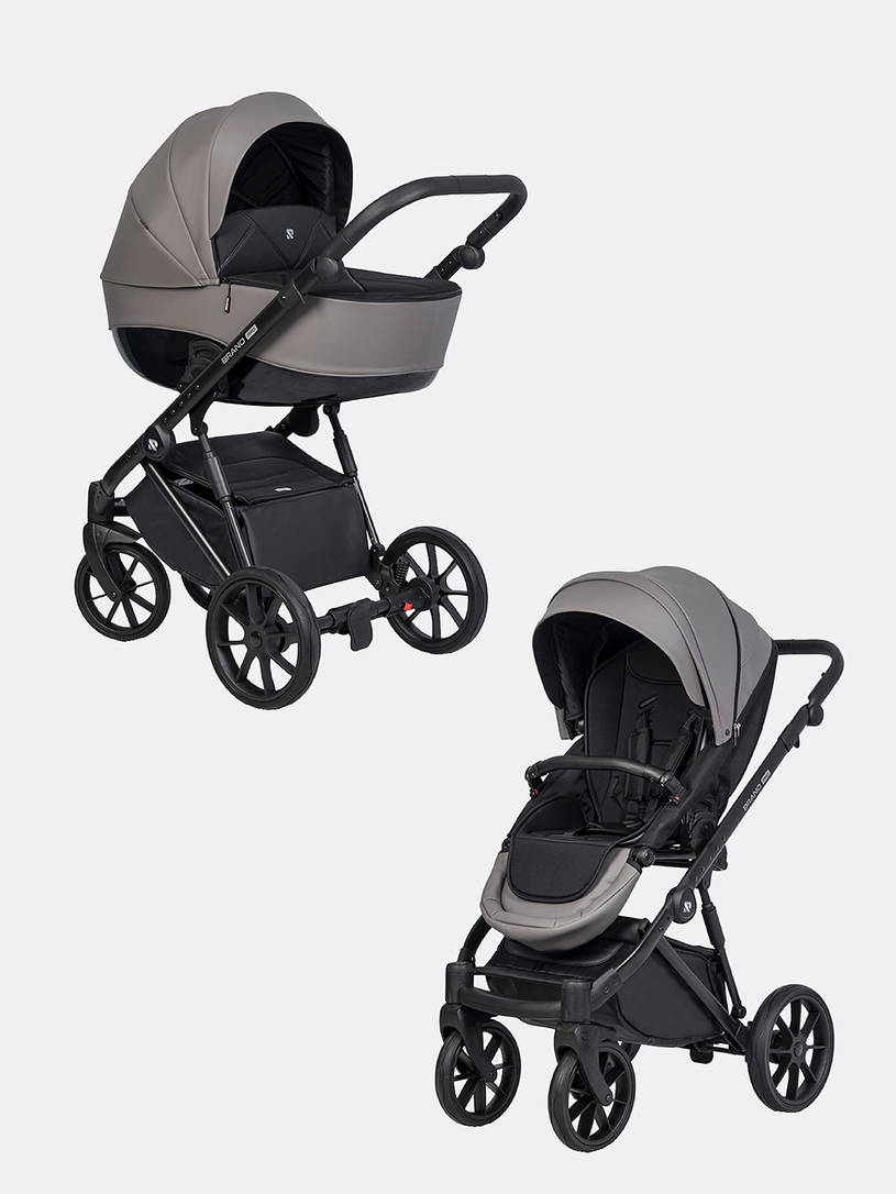 Коляска 2 в 1 Riko Brano Pro, 01 Anthracite