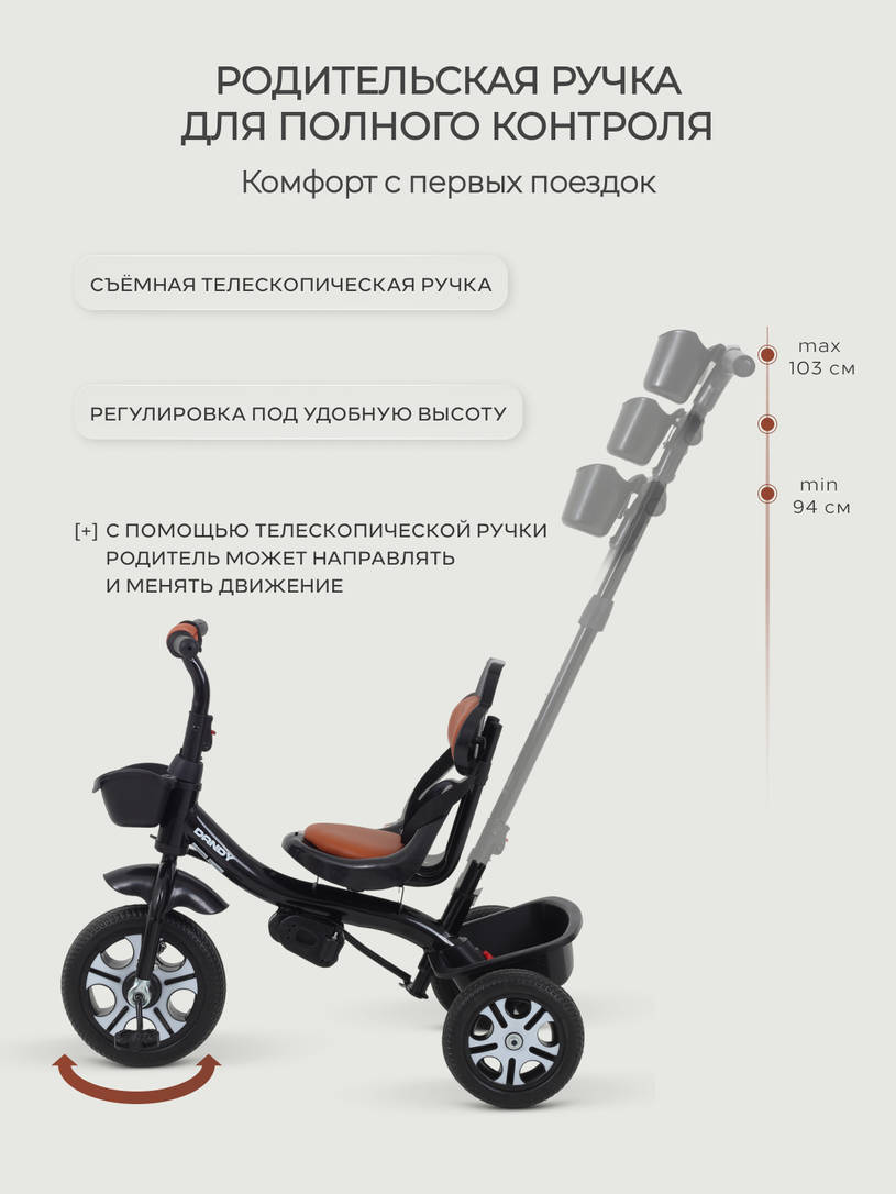 Велосипед 3-х колесный Rant Basic Dandy Black