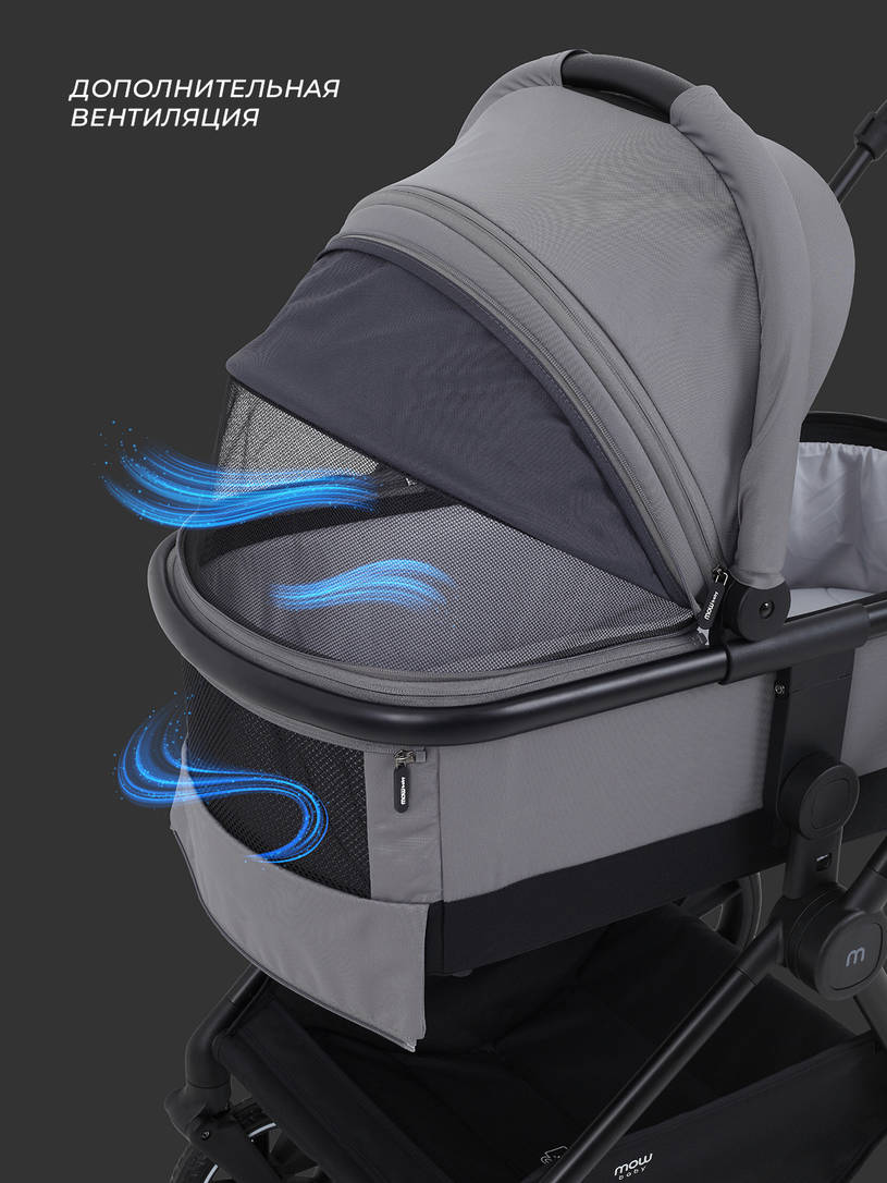 Коляска 2 в 1 Mowbaby Amber Grey